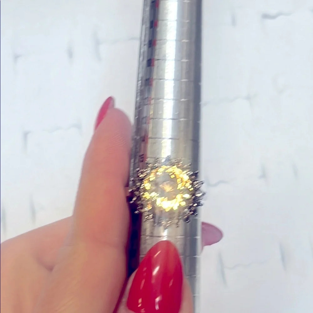 417664 silver citrine and quartz ring